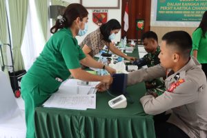 Persit KCK Cabang XXXI Kodim 1508/Tobelo Gelar Donor Darah dalam Rangka HUT Ke-79