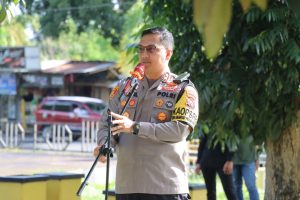 Abu Vulkanik Gunung Dukono Meningkat, Kapolres Halut Himbau Warga Pakai Masker dan Jaga Kesehatan