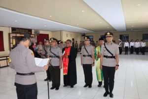 Kapolres Halut Pimpin Sertijab, Kabag Ops dan Kapolsek Tobelo Berganti